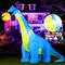 Halloween Inflatables Outdoor Decorations 10 FT Tall Dinosaurs Eating Pumpkin (blue)